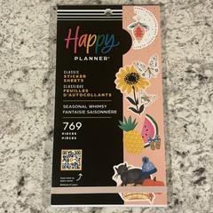 NEW Happy Planner Sticker Book – Seasonal Whimsy 769 Pieces 🌼🦋🍍🍉🐈‍⬛🎃🎄