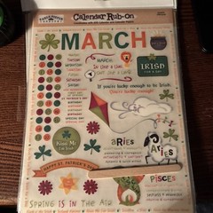 Calendar Rub- Ons. Karen Foster Design. All Twelve Months In The Set. See Pics