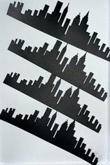 4 LRG. CITY SKYLINE BORDER cardstock paper die cut embellishments