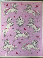 VINTAGE 80’S HALLMARK UNICORN STICKER SHEET