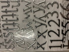 American Crafts Foil Alphabet Stickers Sentiment Silver Silver (3PACK)