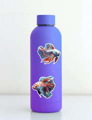 Beautiful Fish Die Cut Vinyl Stickers Set Scrapbooking Laptop Waterbottle