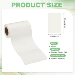 240 Pcs Thermal Sticker Paper, 3×2″ Square Thermal Printer Label, White