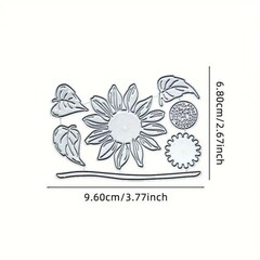 Sunflower daisy leaves fall harvest metal cutting die cut
