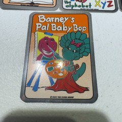 Vintage Sticker Lot Of 13 Barney Dinosaur Foil Mylar Vending Machine Baby Bop