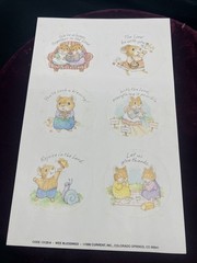 24 Vintage Stickers Current, Inc. Wee Blessings Forest Folk Mice 4 Sheets New