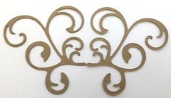 {3} CLASSIQUE FLOURISH Decorative Scroll – Bare Chipboard Die Cuts – 4 3/4″ x 4″