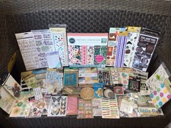 HUGE SCRAPBOOK LOT~Mixed Themes~Paper-Folder-Stamps-Sticker-Bling & More~NEW
