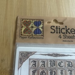 Vtg Paper Reflections Stickers Heritage Letters Numbers Block Typeface Victorian