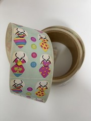 ROLL of Sandylion necktie buttons vintage stickers