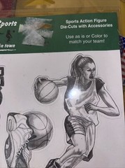 Vintage Stickers Scrappin’ Sports Basketball Women’s Hoops 5 1/2 X 8 1/2 Sheet