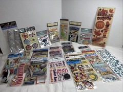 Lot of 27 Assorted Random Packages of New Scrapbooking Stickers Jolees Sticko