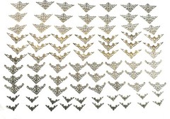 86 PCS Vintage Metal Book Corner Protectors for Scrapbooking Albums filigree lot