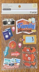 Recollections Family Vacation Let’s Go Camera Passports Luggage Memories Sticker