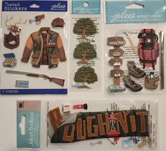 Lot of 11 Jolee’s Boutique Sticko Provo Scrapbooking Stickers TOOLS OUTDOORS