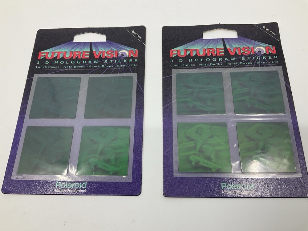 VTG Future Vision Polaroid 3-D 90’s Mirage Holograms – Skateboard – 2 Items