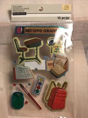 Recollections Scrapbook Stickers 2ns Grade School Class NEW Back Pack Paint