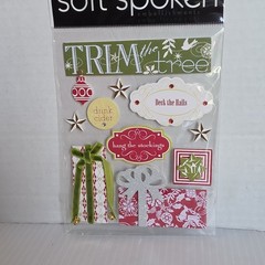 Me & My Big Ideas Soft Spoken & More CHRISTMAS Theme Stickers Lot- Lot Of 8