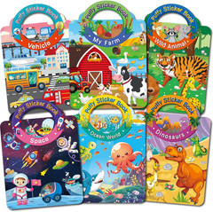 2 Pack Puffy Sticker Books, Construction Truck and Vehicle Stickers for Toddlers
