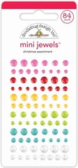 Crafts Doodlebug Mini Jewels Gems Bling Christmas Assortment Red Pink Blue White