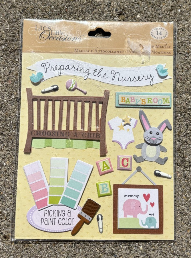 Baby PREPARING THE NURSERY Stickers Life’s Little Occasions RARE
