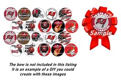 Bottle Cap Images (25mm) 1″ ~ Precut Football ~ Buccaneers