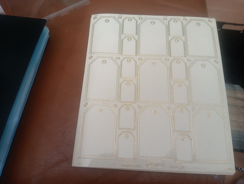 BIG STICKER FOR SCRAPBOOKING NEW 23X20 CM LABELS TRANSPARENT GOLD