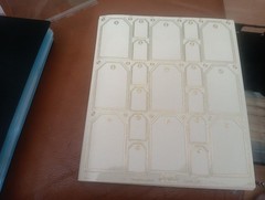 BIG STICKER FOR SCRAPBOOKING NEW 23X20 CM LABELS TRANSPARENT GOLD