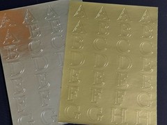 Creative Memories Lot of 2 ABC Alphabet Stickers Gold/Silver