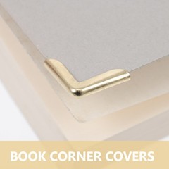 50Pcs Reusable Golden Iron Book Corners Vintage Style Corner Protectors