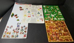 Huge Scrapbooking Lot USED Christmas Stickers Approx 80 Sheets Words Borders