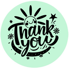 Thank You Stickers Pack of 50 – Round Labels for Orders, Gifts & Pack 2″