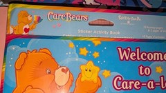 Vintage Care Bears Sticker Activity Book Welcome To Care A Lot 2 Pages Stickers