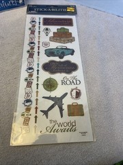 Lot Of 8 Travel Stickers And Embellishments Various Brands