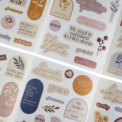 Inspirational Christian Stickers, 88Pcs Motivational Jesus Bible Stickers for Wa