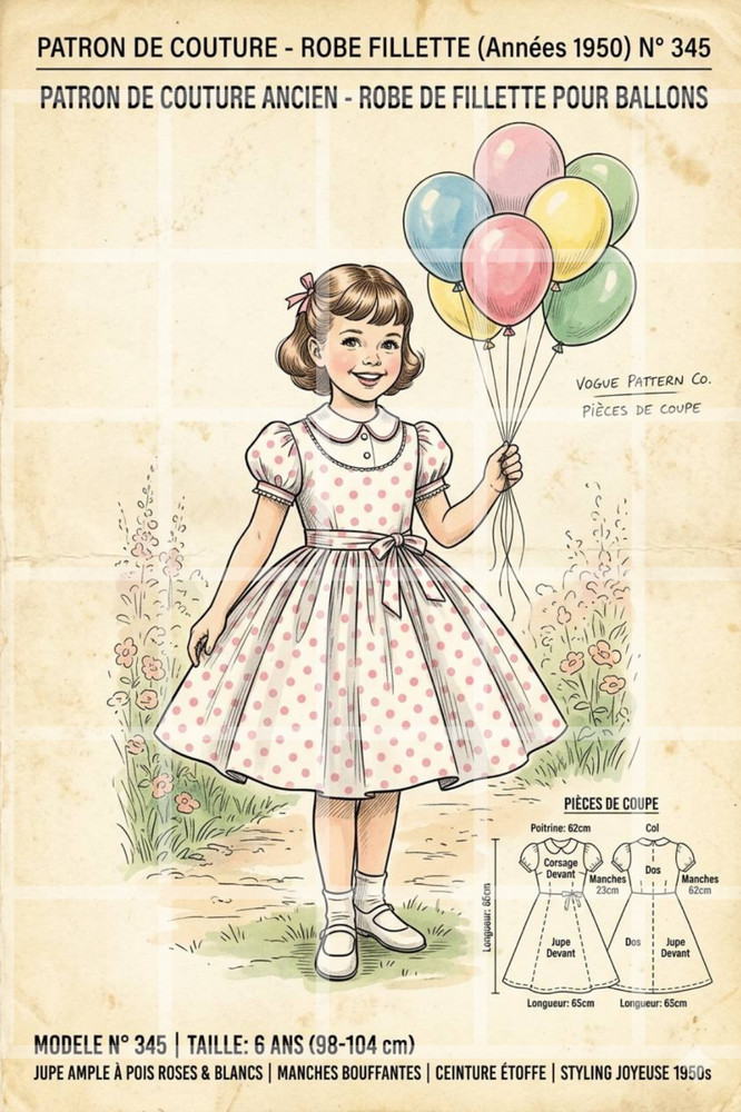 Vtg Girls Sewing Pattern Postcard Scrapbook Cards Junk Journal Art Card 4 x 6″