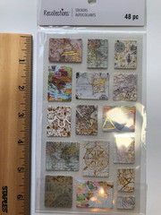 Recollections Vacation Travel Scrapbook Stickers Lot World Maps Journal
