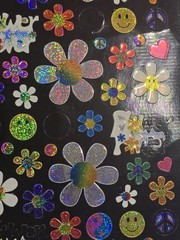 Vintage Stickopotamus Binder Stickers Lot Holographic 90s Y2K Peace Love Flower