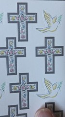 Vintage Religious Stickers Crosses Amscan Lot Of 2 Sheets