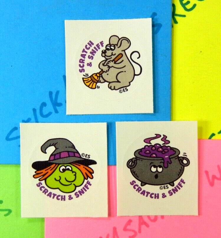 Halloween Witch Blackberry Grape Everything Smells Sticker Lot Of 3