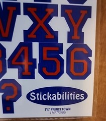 Stickabilities – Alphabet Stickers – Blue/red 1 1/4″ – New – Older Stock