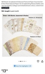 Scrapbook Papers Lot 168 Sheets