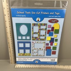 School Tools Die Cut Frames And Tags Vintage