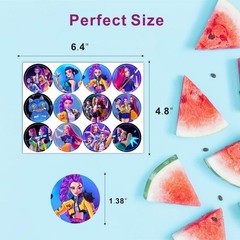 120pcs Demon Movie Hunters Stickers for Kids Birthday Party Supplies for Demo…
