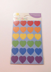 Tender Thoughts Greetings ~Colorful Hearts~ 72 Stickers Autocollants Sealed Pack
