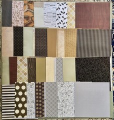 Large Lot of Neutrals Scrapbooking Stickers & Paper 30+ Pgs Paper Studio 112 Etc