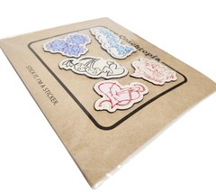 Coachtopia Sticker Set in Leather 5 Piece Cloud Multi Adhesive New in Package