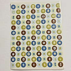 Vintage Scrapbook Alphabet LOT – 16 Sets of Circular Shaped Letters/Numbers