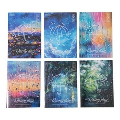 10X Rainy Day Background PET Stickers Journal Card Scrapbook Decorative Collage