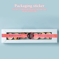 100pcs Stickers Self Adhesive Stickers Pastry Seal Sticker Labels Stickers Ca…
